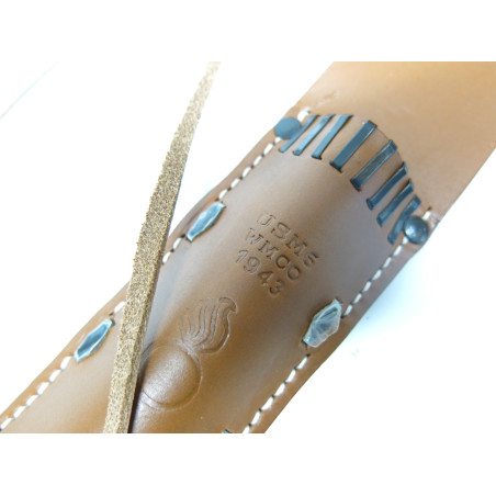 Fourreau cuir de poignard USM3 parachutiste USM6 repro ref bru 25