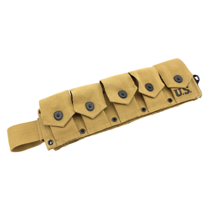 Ceinturon cartouchière US Garand khaki