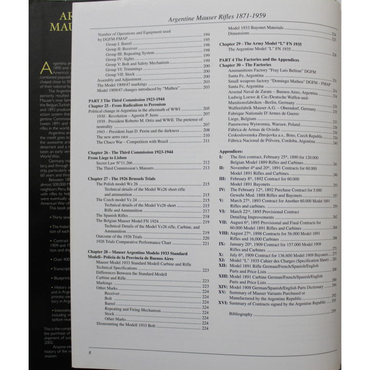 Livre Argentine Mauser Rifles: 1871-1959 by Colin Webster