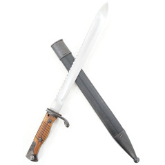 Baïonnette Mauser G98 à dent de scie avec fourreau cuir