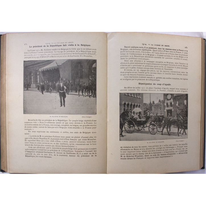 Livre Histoire Illustrée de la guerre du droit - 1914 - Tome 1