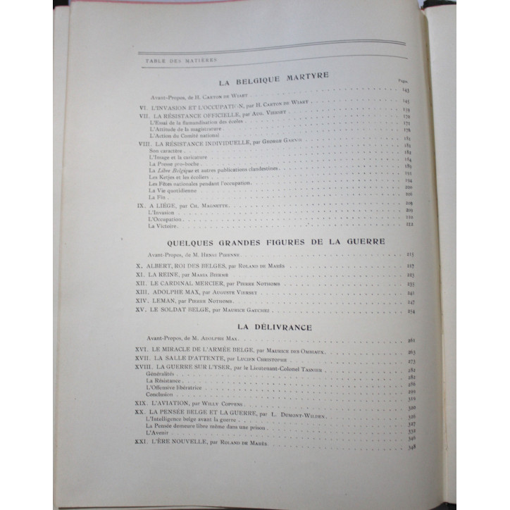 Livre L'épopée Belge dans la grande guerre 1914-1948