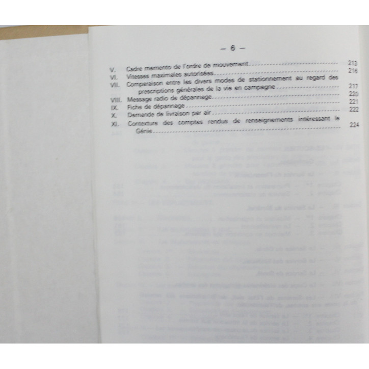 Livret Règlement de service en campagne - TTA 105 - 1971