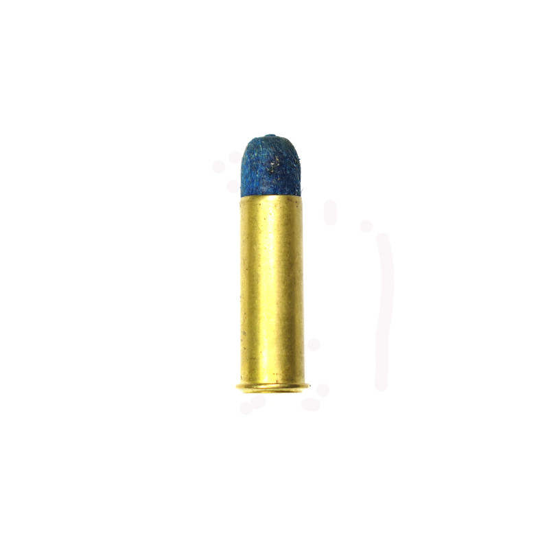 Cartouche 8 mm 1892 revolver balle bois bleue inerte