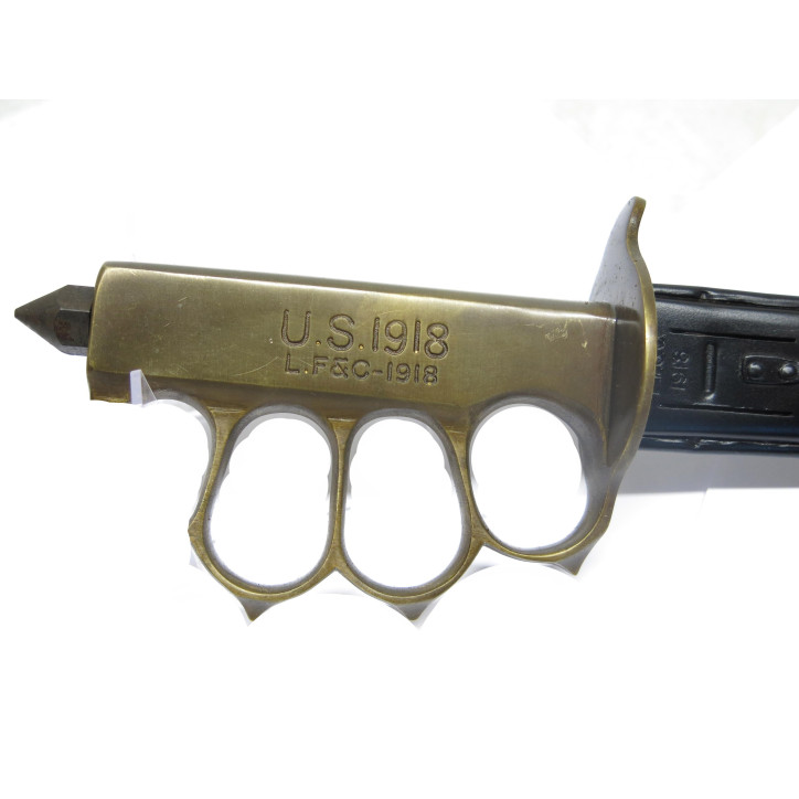 Superbe poignard US 1918 avec fourreau metal  repro 