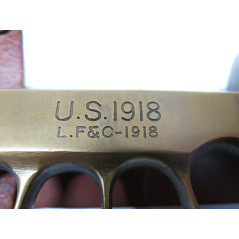 Superbe poignard US 1918 avec fourreau cuir  camillus ref 99   repro 