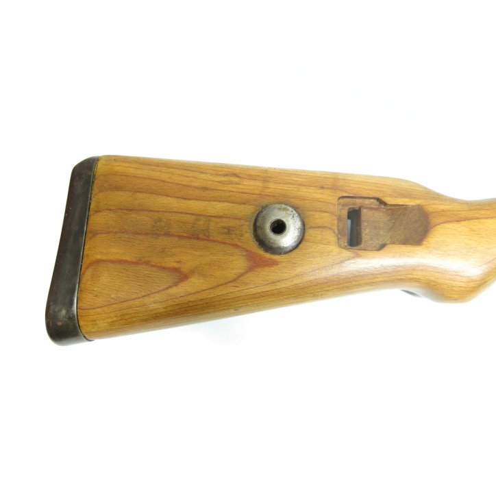 Superbe crosse en bois lamellé originale pour fusil Mauser 98K avec ferrures au numero