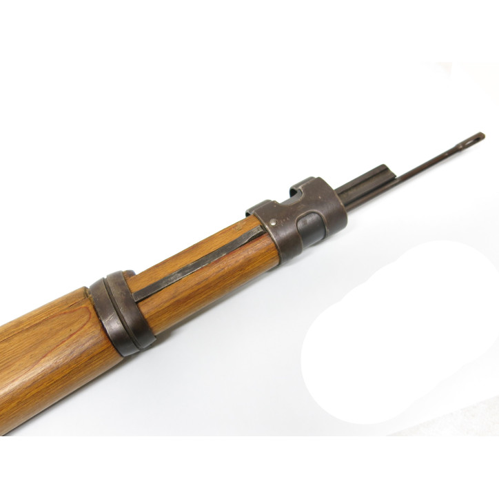Superbe crosse en bois lamellé originale pour fusil Mauser 98K avec ferrures au numero