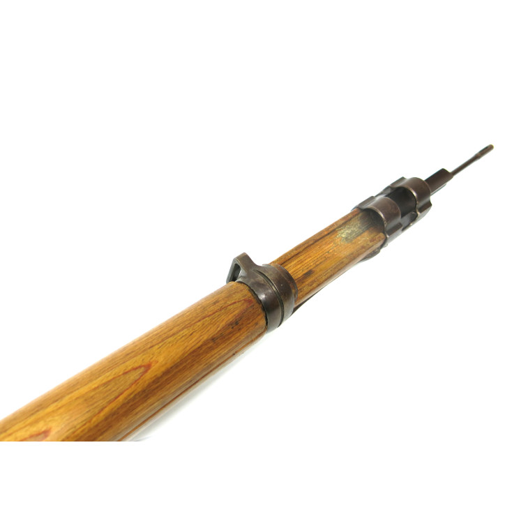 Superbe crosse en bois lamellé originale pour fusil Mauser 98K avec ferrures au numero