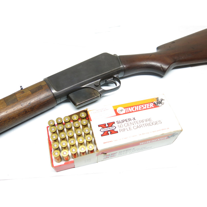 Carabine Winchester 1907 semi automatique - Cal. 351 Win avec 25 cartouches Catégorie B