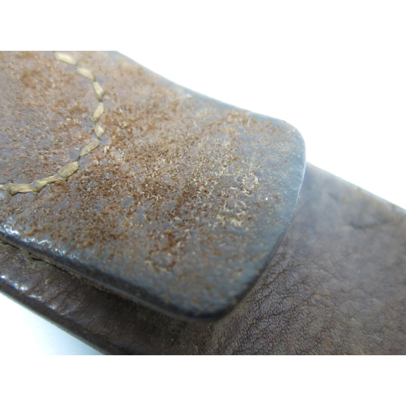 Boucle Prussienne originale avec ceinturon cuir Allemand daté 1915 ref 220