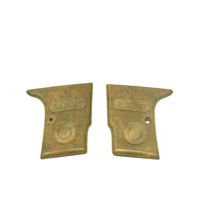 Plaquettes de crosse marron pistolet REDUIT 6.35 ou UNION ref 600
