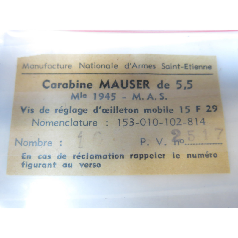 Vis de reglage d'oeilleton mobile carabine Mas 45  