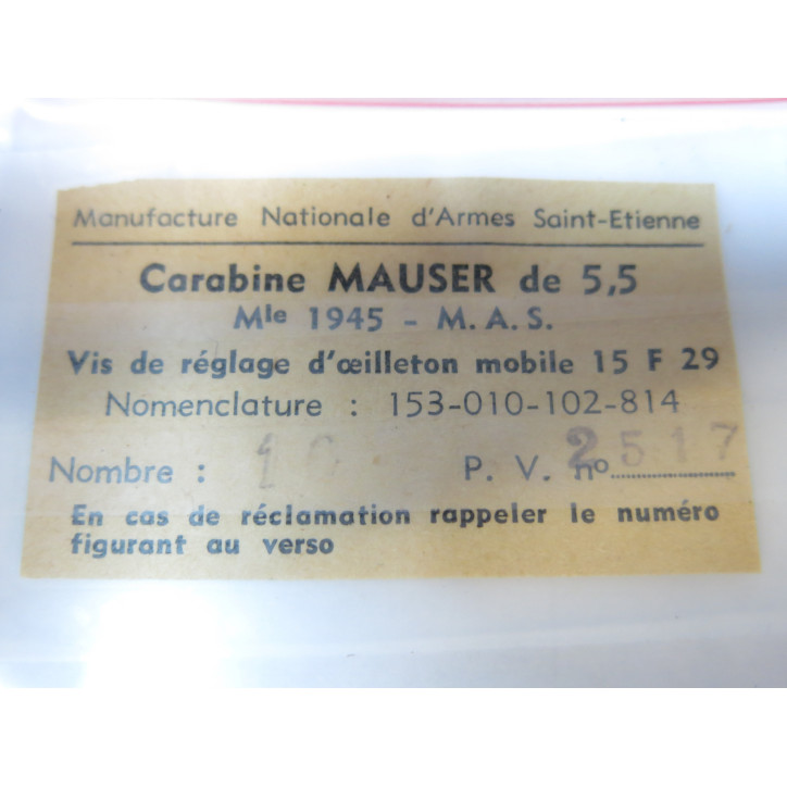 Vis de reglage d'oeilleton mobile carabine Mas 45