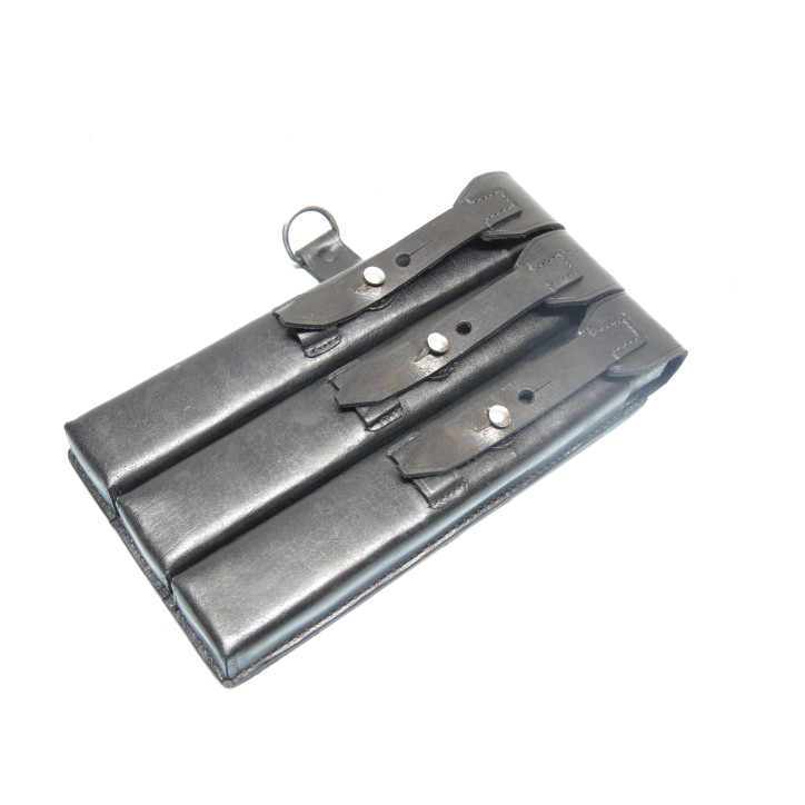 Porte chargeur cuir MP38 ou MP40 noir repro