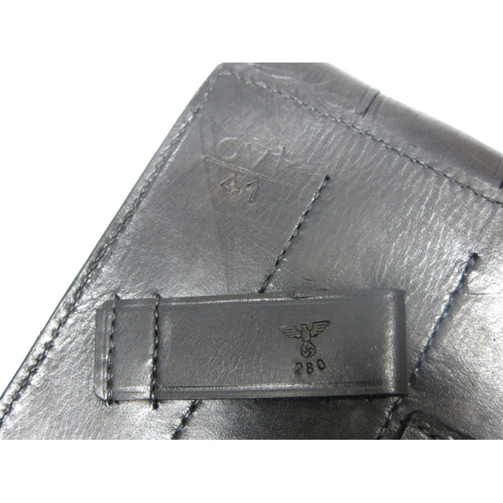 Porte chargeur cuir MP38 ou MP40 noir repro