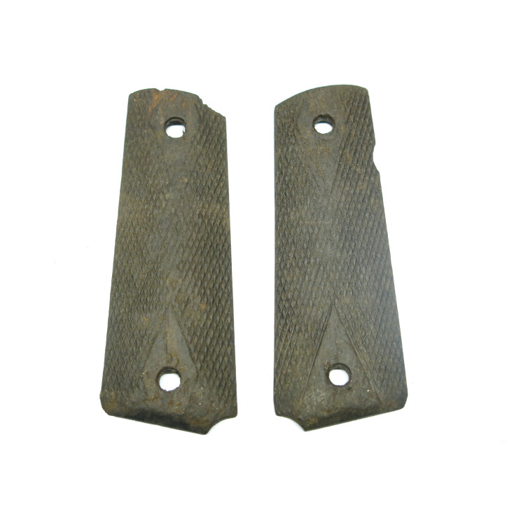 Rare plaquettes Colt 45 1911 en bois a losanges originales  ref   148
