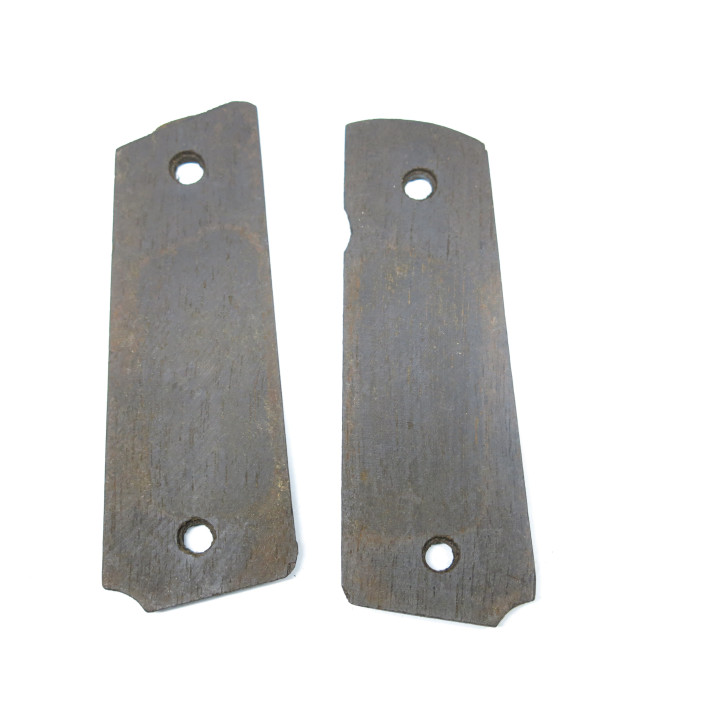 Rare plaquettes Colt 45 1911 en bois a losanges originales  ref   148