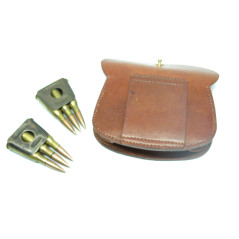 Pouch leather clips rifle Lebel or Berthier 1892 ww1 ww2 ref bab 80