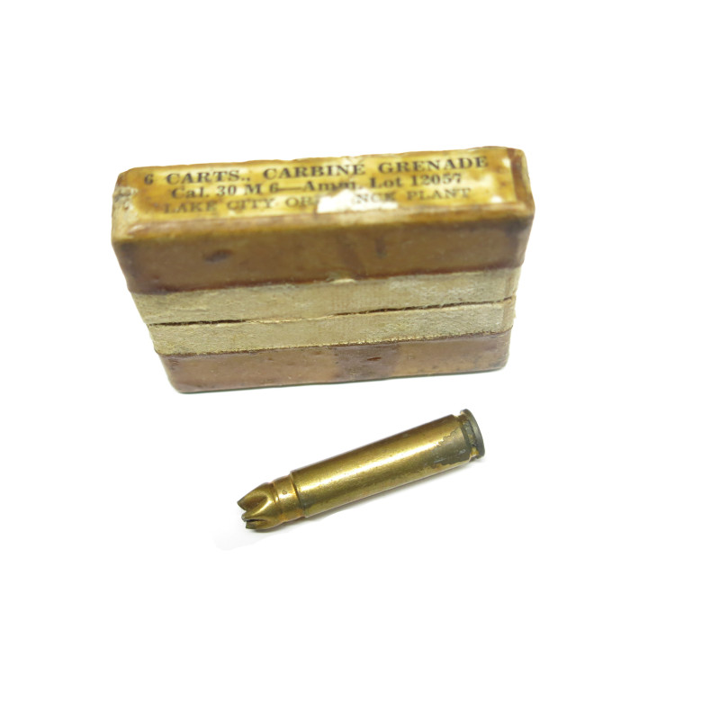 Rare boite vide pour cartouche lance grenade carabine  USM1 1943 Lake City ref un 1