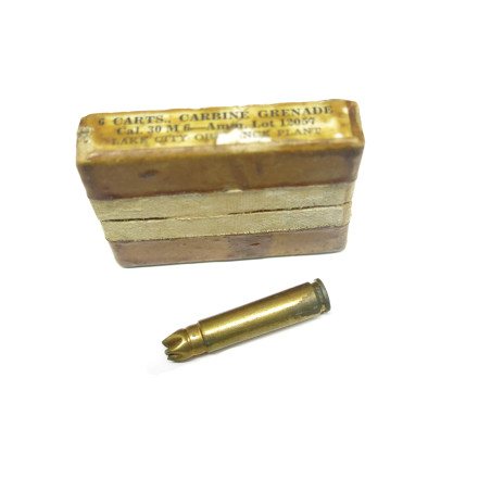 Rare boite vide pour cartouche lance grenade carabine USM1 1943 Lake City ref un 1