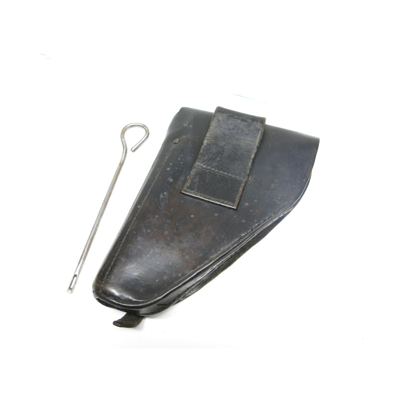 Etui cuir reglementaire pistolet GP35 avec baguette 39/45 Ref 897
