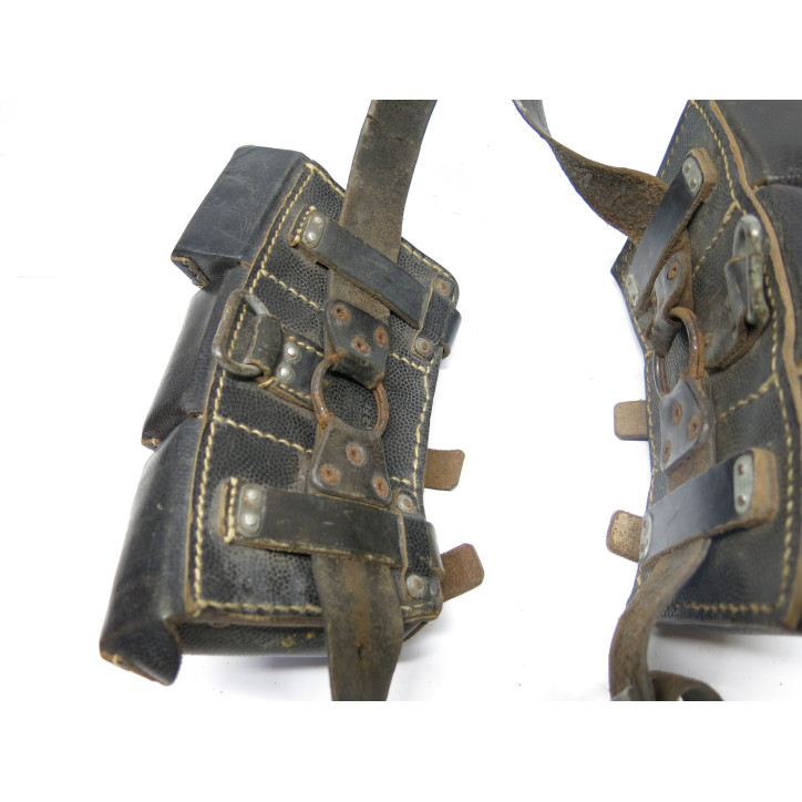 Paire de cartouchieres cuir Mauser 98K originale resistance  ref 852