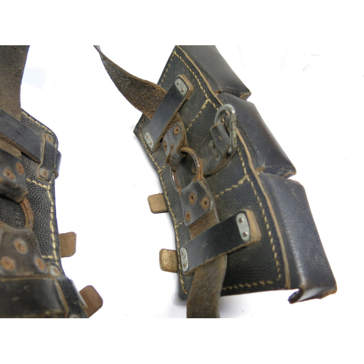 Paire de cartouchieres cuir Mauser 98K originale resistance  ref 852