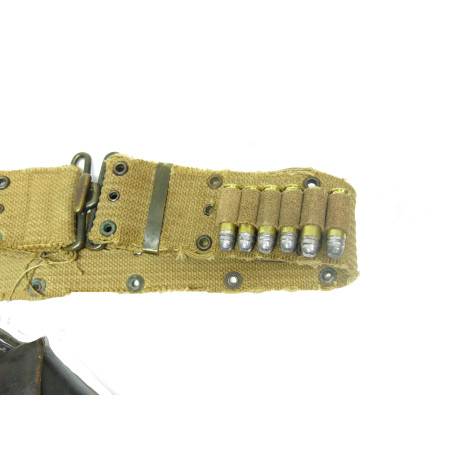 Etui cuir original revolver Colt 1895 US Navy avec ceinturon toile box 223