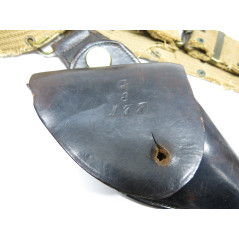 Etui cuir original revolver Colt 1895 US Navy  avec ceinturon toile    box 223