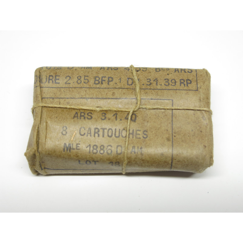 Paquet de cartouches 8 mm Lebel ARS 1940  ref 66   box 213 categorie C