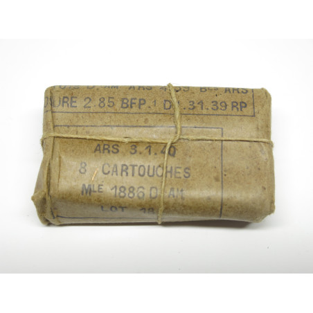 Paquet de cartouches 8 mm Lebel ARS 1940  ref 66   box 213 categorie C