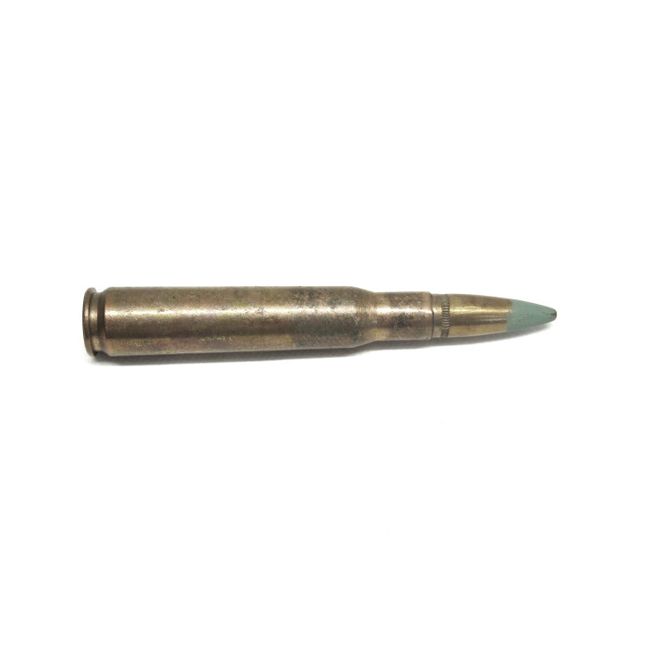 Cartouche calibre 12.7 US pointe bleue LC 43  INERTE ref un 1