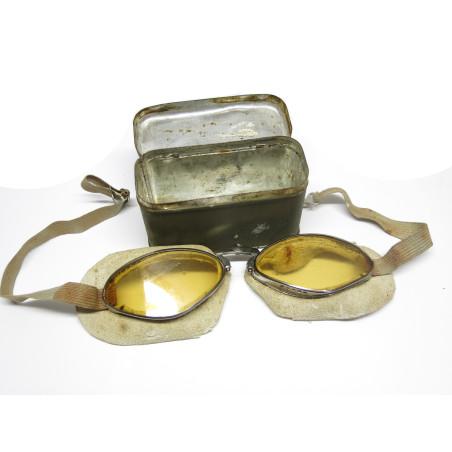 Lunette réglementaire modèle 1935 Française avec boite du Lt Charret box 248