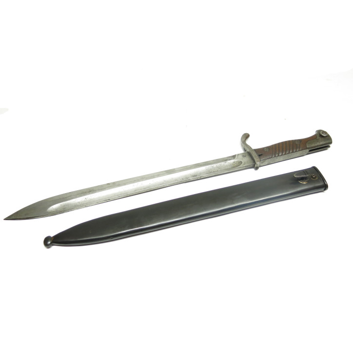 Superbe fourreau métal pour baïonnette fusil Mauser Gew 98 14/18