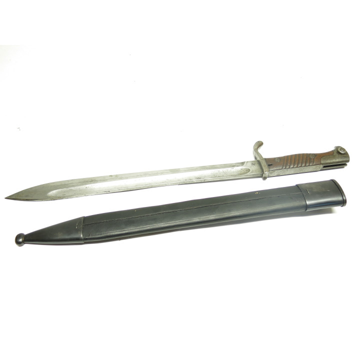 Superbe fourreau cuir pour baïonnette fusil Mauser Gew 98 14/18