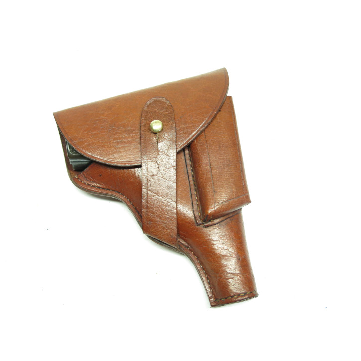 Étui en cuir blanc pistolet Walther numéro 7   ref bab 26