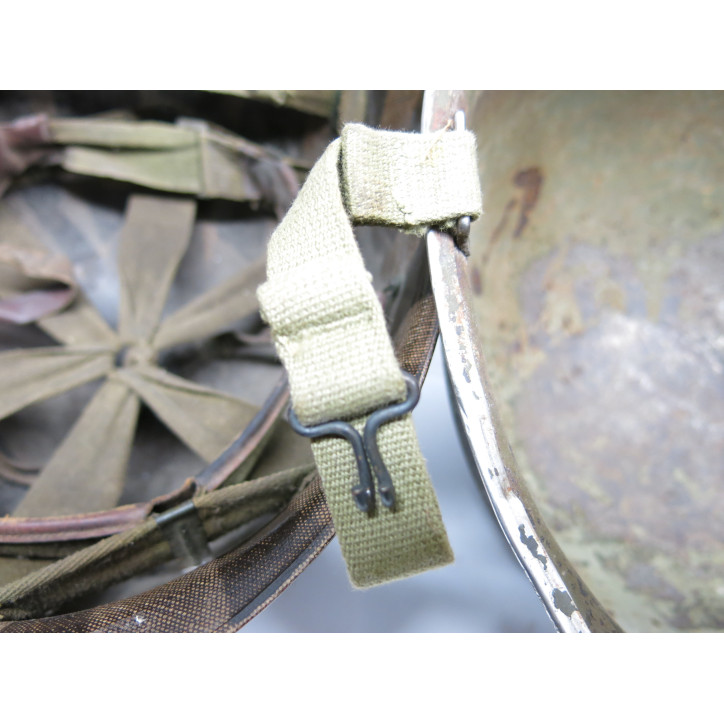 Casque complet  US army original 1944  ref 214