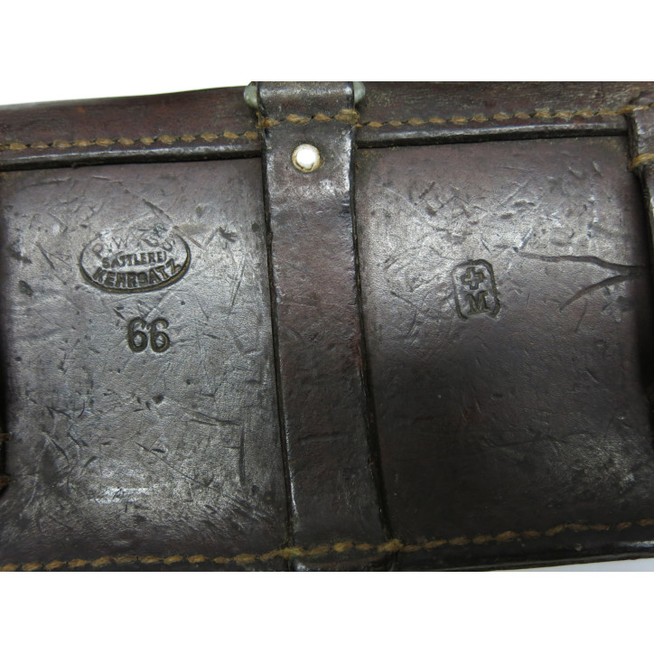 Porte chargeur cuir Suisse K31 ref 60 fabrication  P Wyss