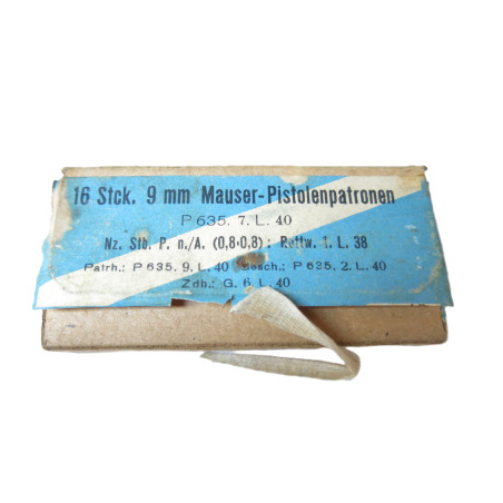 Boite de 16 cartouches 9 mm export 1940 ref un 2   categorie B