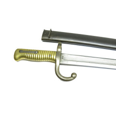 Belle baionnette datée 1871 pour fusil Chassepot avec son fourreau  ref  669