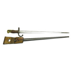 Baionnette originale fusil GRAS datée 1878  avec son fourreauet cuir    ref  885