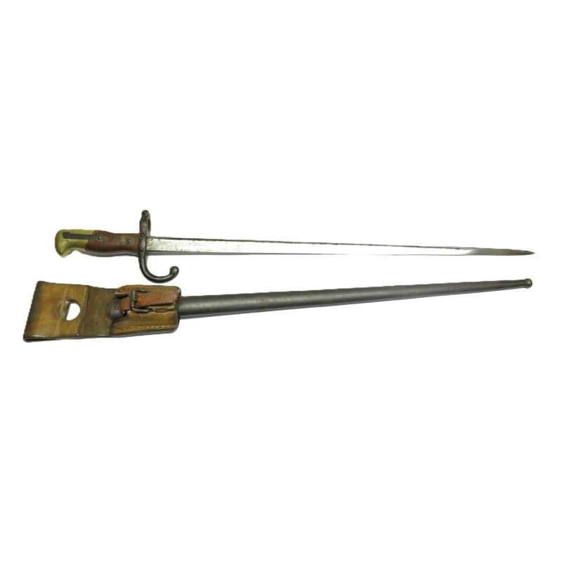 Baionnette originale fusil GRAS datée 1878  avec son fourreauet cuir    ref  885