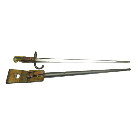 Baionnette originale fusil GRAS datée 1878  avec son fourreauet cuir    ref  885