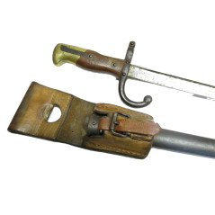 Baionnette originale fusil GRAS datée 1878  avec son fourreauet cuir    ref  885