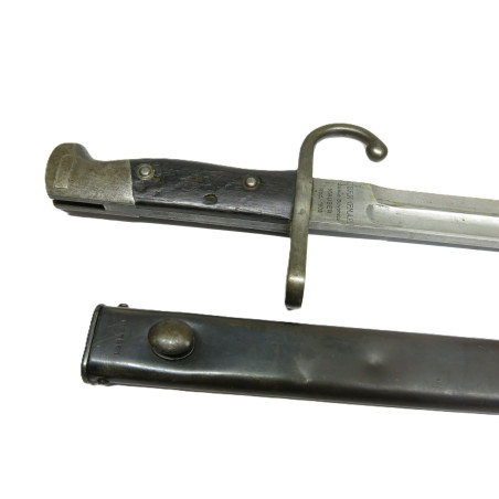Baïonnette fusil Mauser 1909  avec fourreau  ref 852