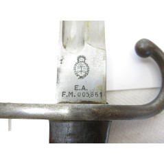 Baïonnette fusil Mauser 1909  avec fourreau  ref 852