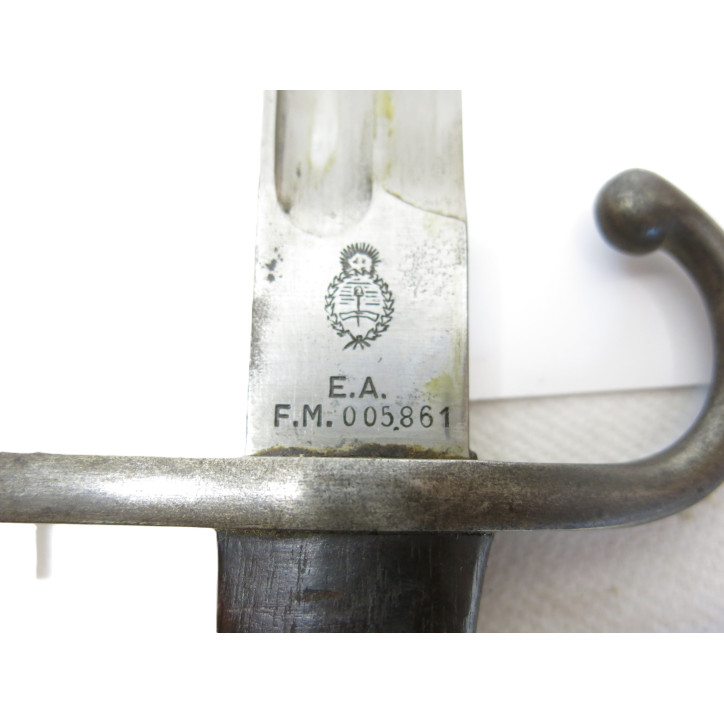 Baïonnette fusil Mauser 1909  avec fourreau  ref 852