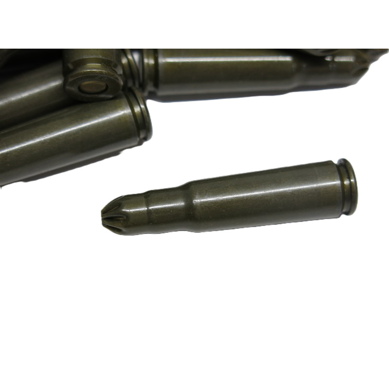 Sachet de 50 cartouches 7.62 AK 47 feuillette a blanc categorie B