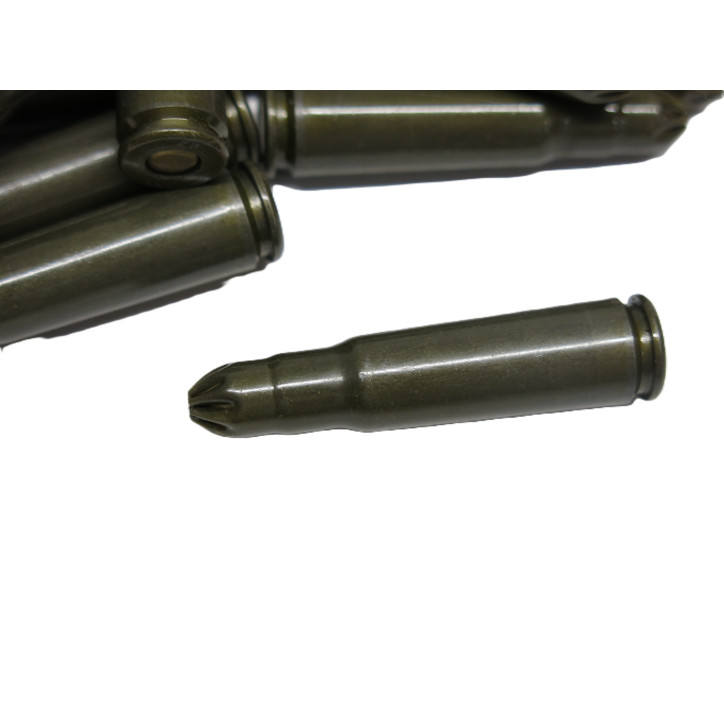 Sachet de 50 cartouches 7.62 AK 47 feuillette a blanc categorie B